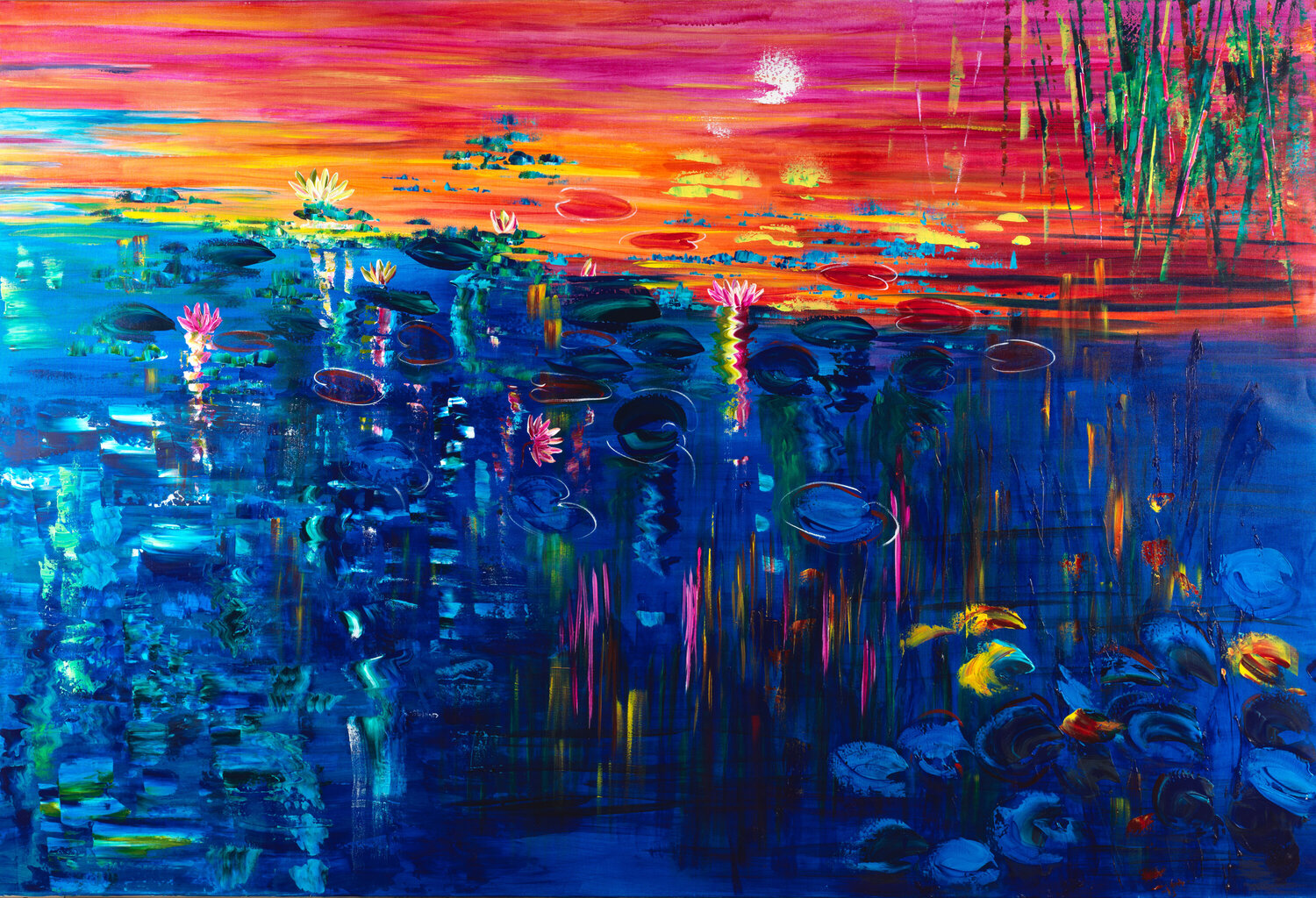 nymphéas 208 Joëlle Kem Lika Peinture originale à vendre
