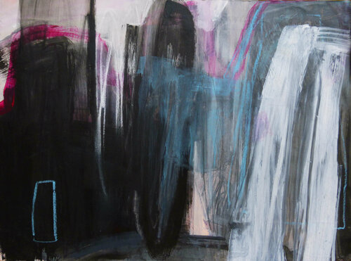 Three buildings by Cynthia Gregorová, 회화 for Sale on Singulart