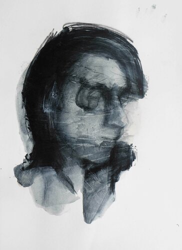 Untitled 19 (It´s just in the head) par Cynthia Gregorová, Dessin en vente sur Singulart