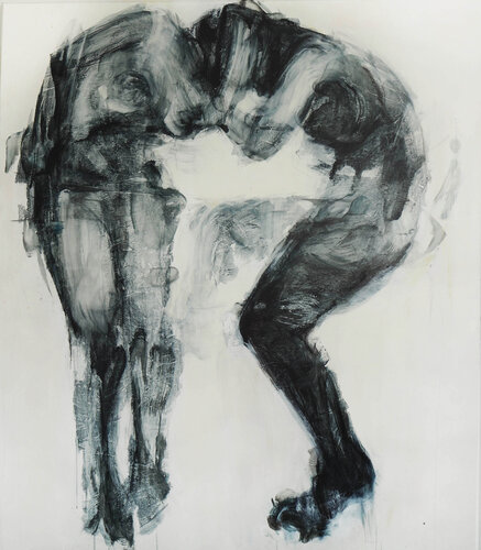 Odíď! Zostaň. (Leave! Stay. / Cleavage) van Cynthia Gregorová, Schilderij te koop op Singulart