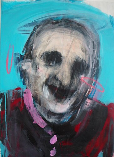 Finish your soup (The shapes) by Cynthia Gregorová, Painting for Sale on Singulart