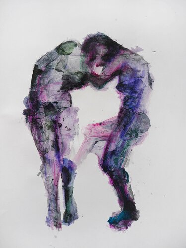 Fight II (Cleavage) par Cynthia Gregorová, Dessin en vente sur Singulart