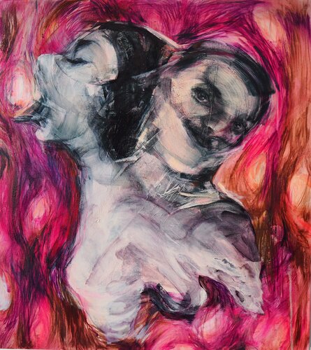 Jump into currents par Cynthia Gregorová, Peinture en vente sur Singulart