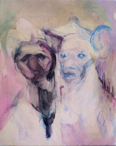 No title (Hyenas) von Cynthia Gregorová, Malerei kaufen auf Singulart