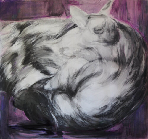 No title II (Hyenas) by Cynthia Gregorová, 회화 for Sale on Singulart