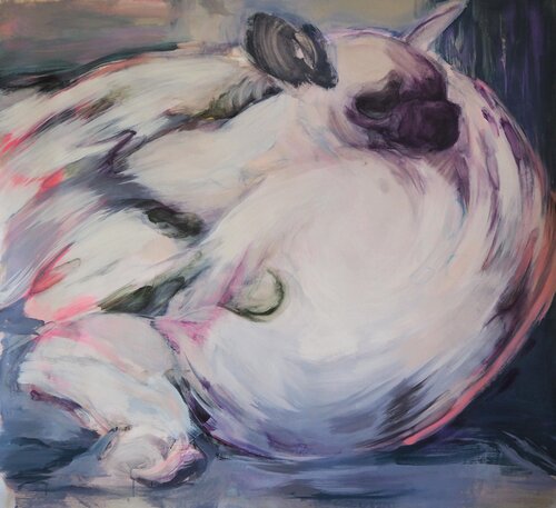 Sleeping hyenas van Cynthia Gregorová, Schilderij te koop op Singulart