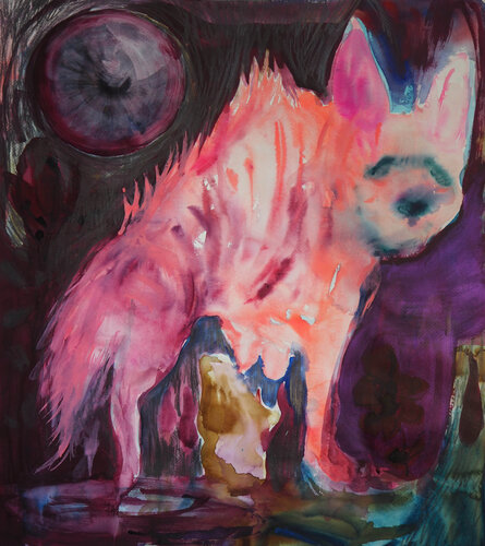 The night is watching di Cynthia Gregorová, Pittura in vendita su Singulart