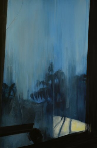 Blue window van Cynthia Gregorová, Schilderij te koop op Singulart
