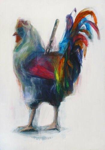 Galo de Barcelos V (Roasted hero) van Cynthia Gregorová, Schilderij te koop op Singulart