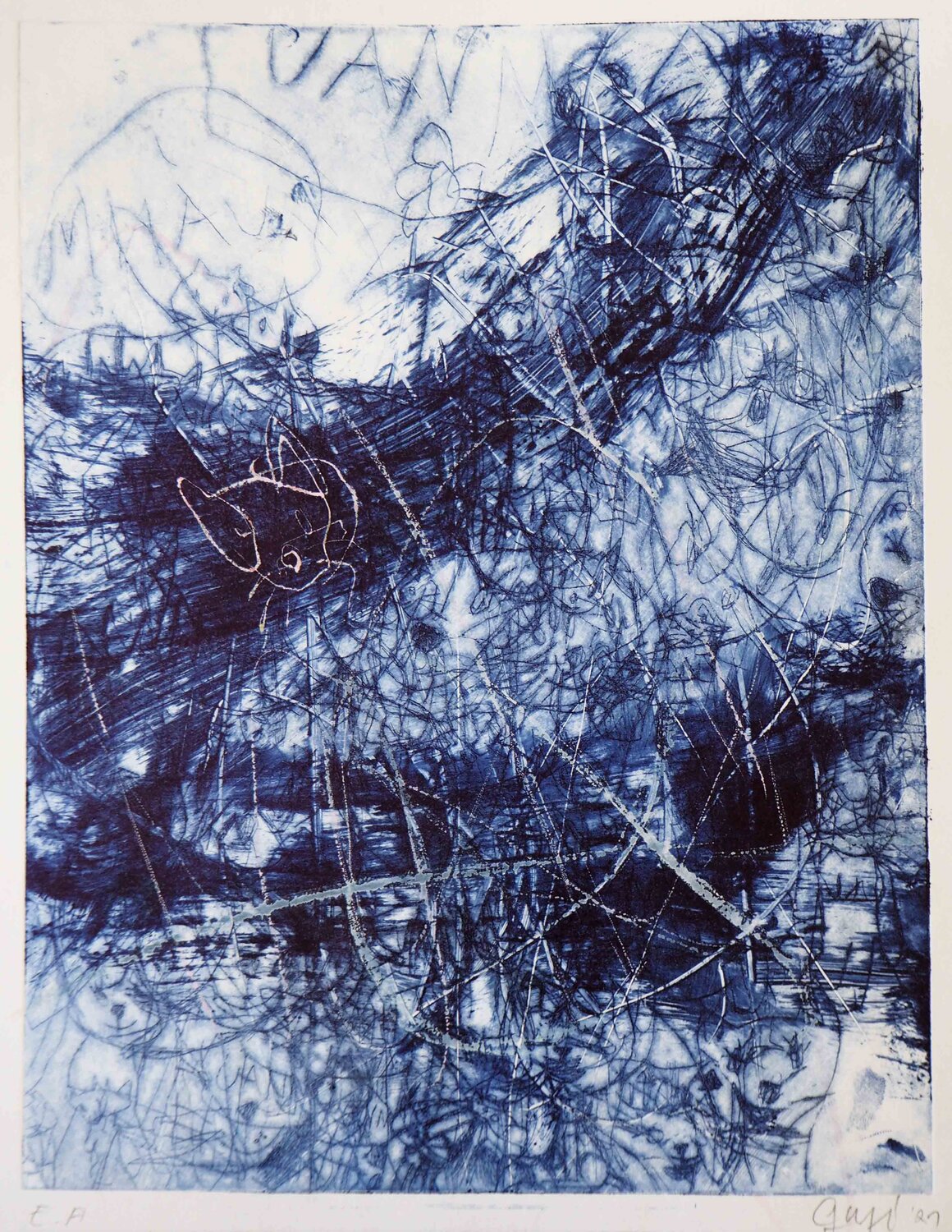 Priveselo III (Too fun to handle III) Cynthia Gregorová Werk auf Papier zu verkaufen