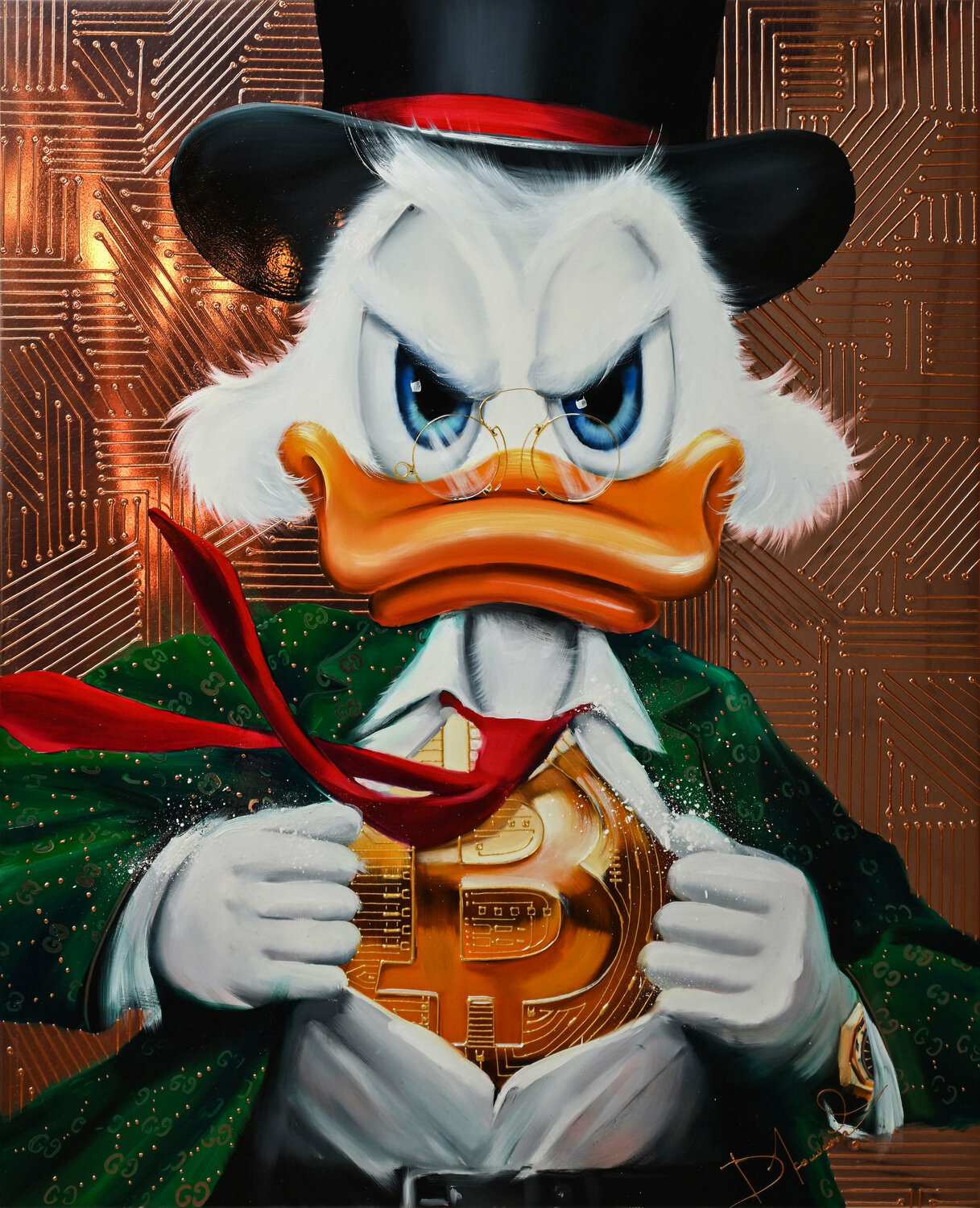 Gucci Cap 20000 Gucci Jacket Duck With Bitcoin In Green Gucci Jacket By  Daria Kolosova (2022