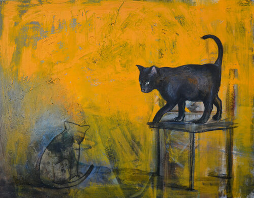 "Cats" van Koko Davlasheridze, Schilderij te koop op Singulart
