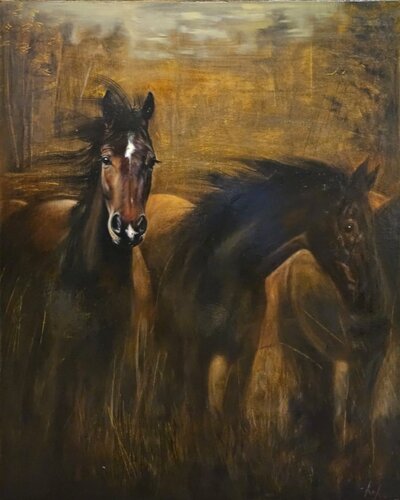 "Silence in Motion" van Koko Davlasheridze, Schilderij te koop op Singulart