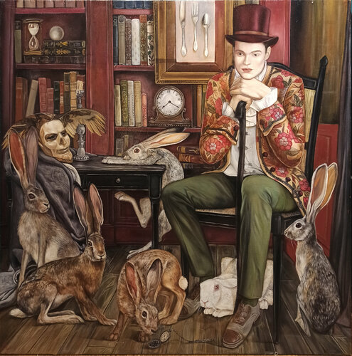 White rabbit van Koko Davlasheridze, Schilderij te koop op Singulart