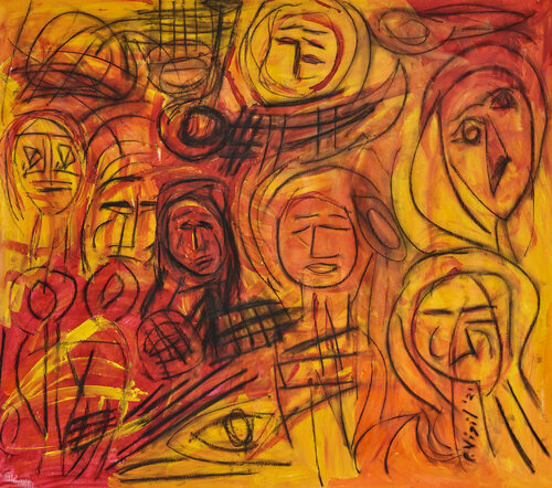 Forgotten Faces von Peter Vigil, Malerei kaufen auf Singulart