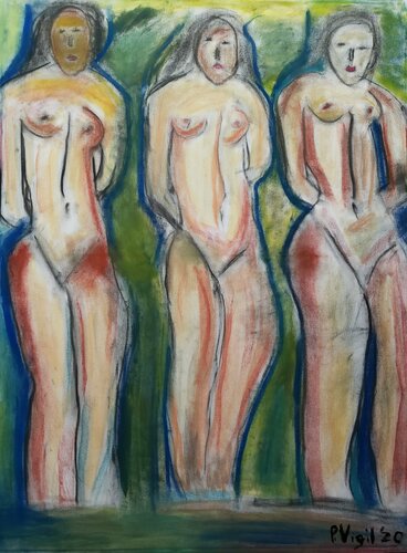 Three Ladies von Peter Vigil, Malerei kaufen auf Singulart