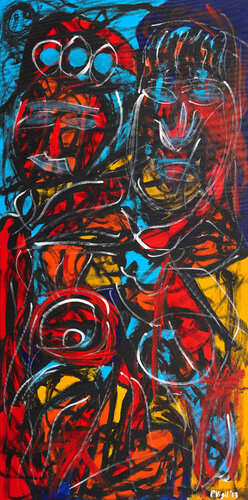 Apparition - Frida and Diego van Peter Vigil, Schilderij te koop op Singulart