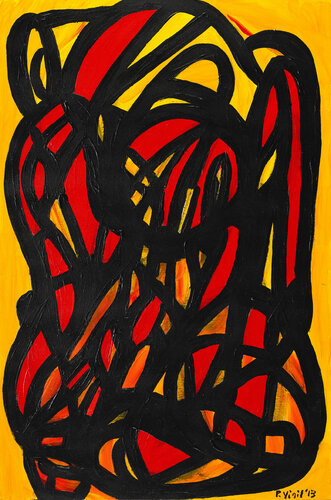 Kiss in Madrid von Peter Vigil, Malerei kaufen auf Singulart
