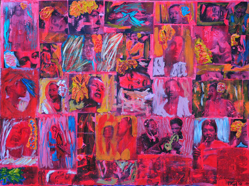 Heart of the Blues - Lady Day van Peter Vigil, Schilderij te koop op Singulart