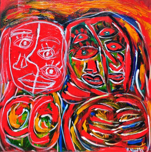 Adam and Eve von Peter Vigil, Malerei kaufen auf Singulart
