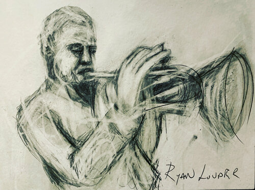 Trumpet Player von Ryan Louder, Werk auf Papier kaufen auf Singulart
