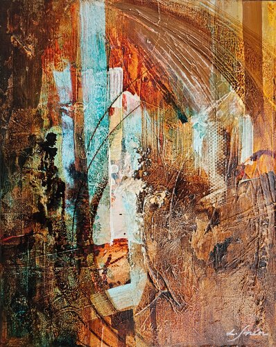 100 layers (for you to peel) van Lotta Sirén, Schilderij te koop op Singulart