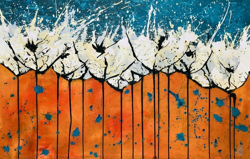 RAIN IN THE DESERT van Gabriela Lavezzari, Schilderij te koop op Singulart