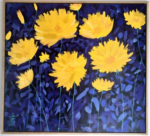 LITTLE YELLOW GARDEN par Gabriela Lavezzari, Peinture en vente sur Singulart