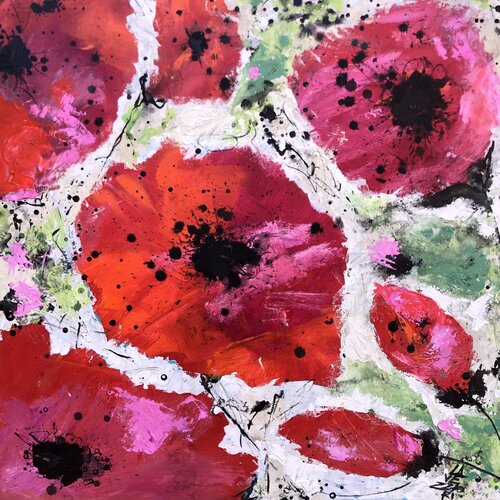 DULCES AMAPOLAS van Gabriela Lavezzari, Schilderij te koop op Singulart