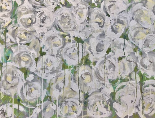 WHITE ROSES von Gabriela Lavezzari, Malerei kaufen auf Singulart