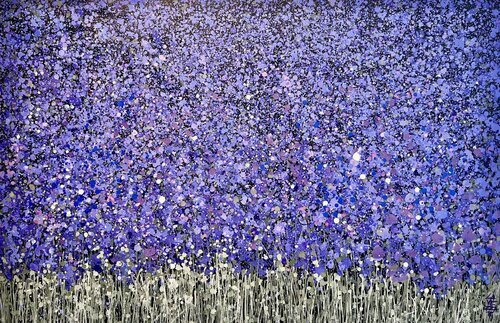 Lavender Meadows par Gabriela Lavezzari, Peinture en vente sur Singulart