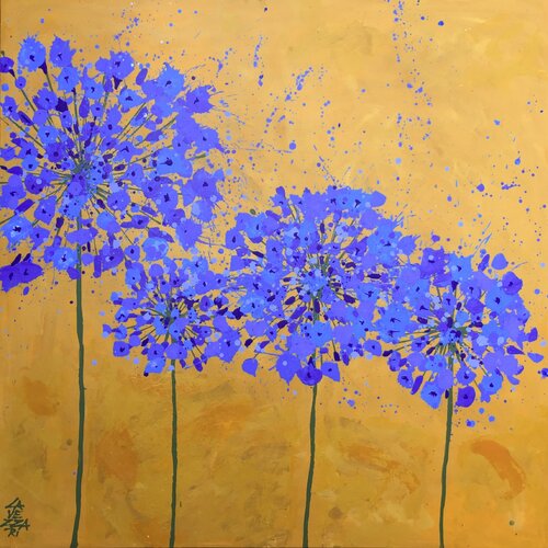 AGAPANTHUS di Gabriela Lavezzari, Pittura in vendita su Singulart
