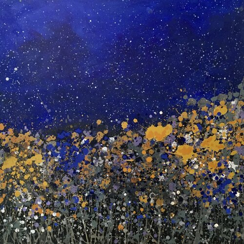 FLOWERS IN THE NIGHT di Gabriela Lavezzari, Pittura in vendita su Singulart