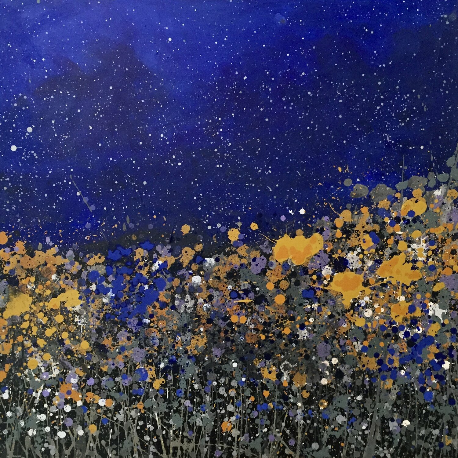 FLOWERS IN THE NIGHT Gabriela Lavezzari Originalgemälde zu verkaufen