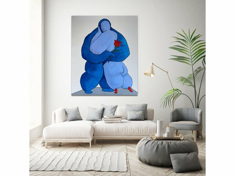 Lovers dancing cheek to cheek Ta Byrne