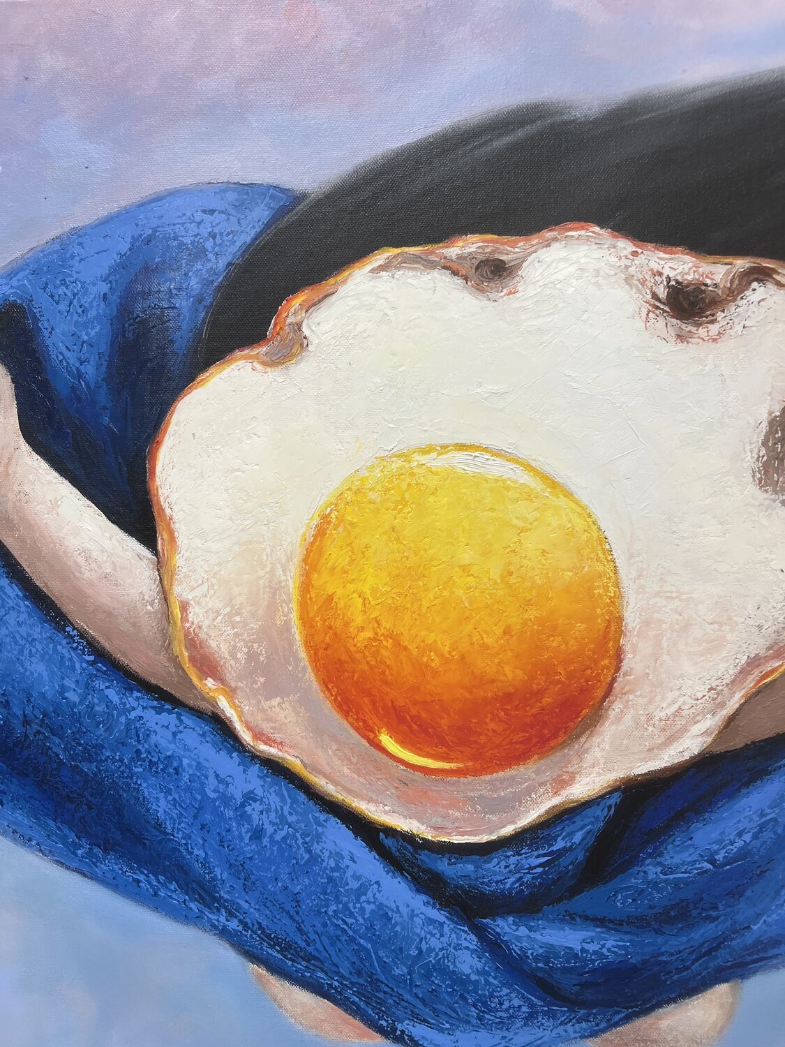 Egg Girl Flying de Ta Byrne (2025): Pintura Óleo en Lienzo - Singulart, image size:1125x1500