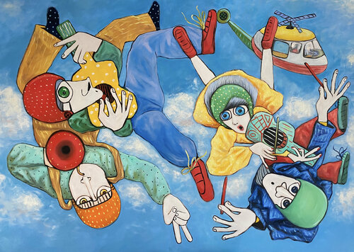 Come fly with me van Ta Byrne, Schilderij te koop op Singulart