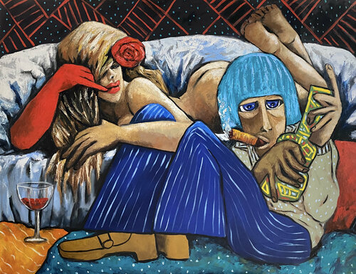 The nude and guitar player Ta Byrne