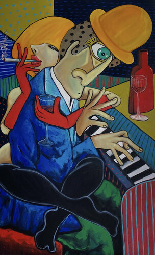 One more for the road van Ta Byrne, Schilderij te koop op Singulart