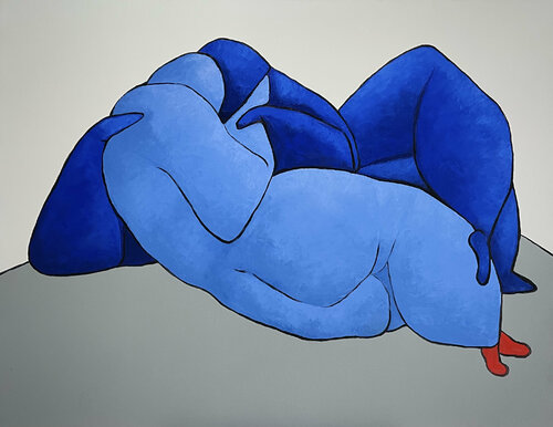 Lovers deeply in love van Ta Byrne, Schilderij te koop op Singulart