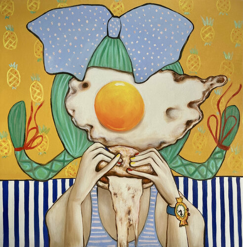 Egg girl van Ta Byrne, Schilderij te koop op Singulart