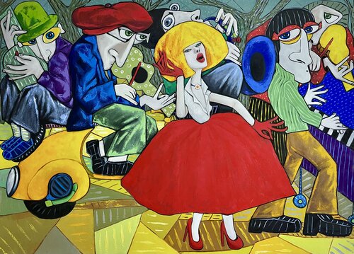 Jazz in the park van Ta Byrne, Schilderij te koop op Singulart