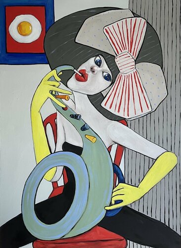 Playing the sax van Ta Byrne, Schilderij te koop op Singulart