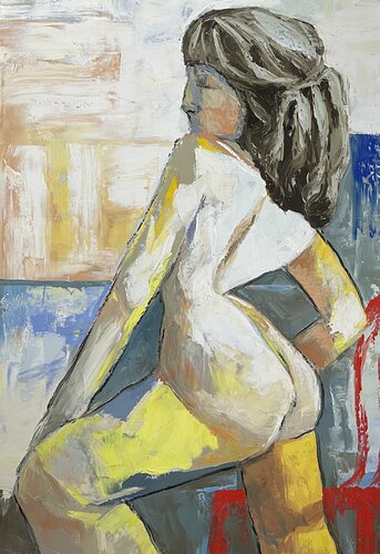 Nude woman van Ta Byrne, Schilderij te koop op Singulart