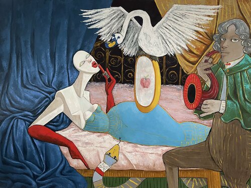 Goddess and  Temptation van Ta Byrne, Schilderij te koop op Singulart