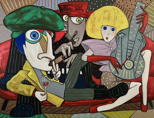 Jazz trio van Ta Byrne, Schilderij te koop op Singulart