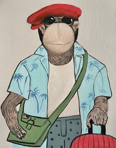 Boss off on his holidays van Ta Byrne, Schilderij te koop op Singulart