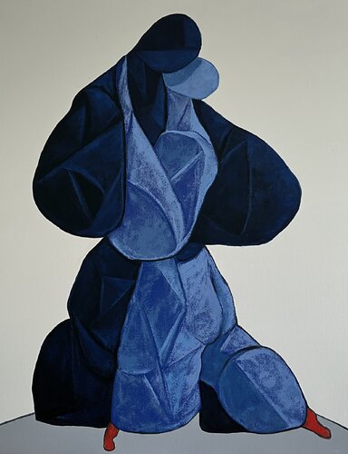 Lovers dancing cheek to cheek di Ta Byrne, Pittura in vendita su Singulart