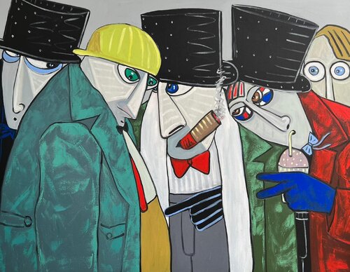 Conspirators di Ta Byrne, Pittura in vendita su Singulart