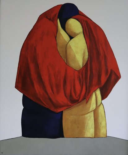 Lovers caressing di Ta Byrne, Pittura in vendita su Singulart